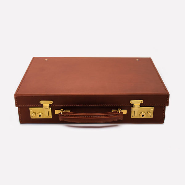 Ettinger Heritage St James Lid-Over Attaché Case Hazelnut