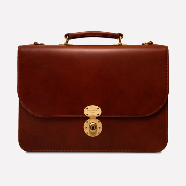 ettinger Heritage Westminster Flap-Over Briefcase Hazelnut