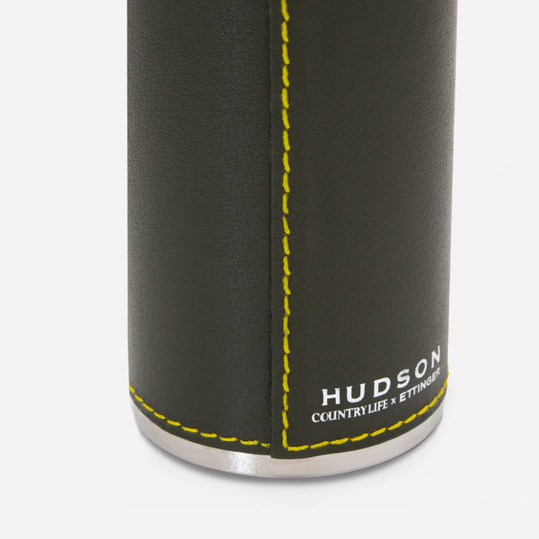 Ettinger Hudson Country Life X Ettinger 8oz Hunter Flask With 4 Cups Olive/Yellow