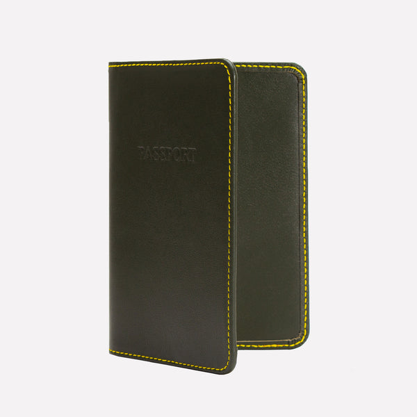 Ettinger Hudson Country Life X Ettinger Passport Case Olive/Yellow