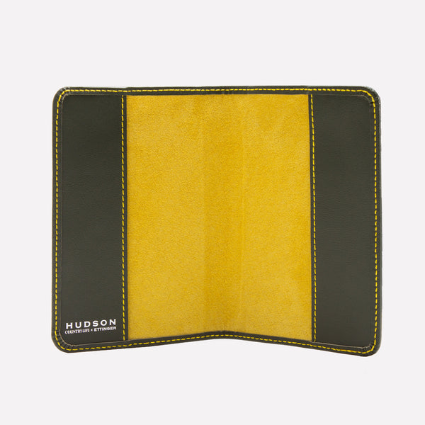Ettinger Hudson Country Life X Ettinger Passport Case Olive/Yellow