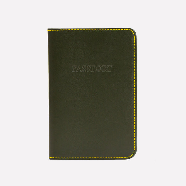 ettinger Hudson Country Life X Ettinger Passport Case Olive/Yellow