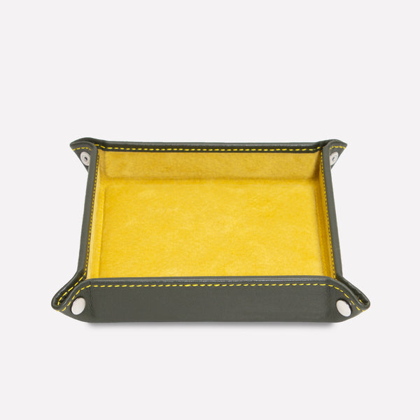 ettinger Hudson Country Life X Ettinger Square Valet Tray Olive/Yellow