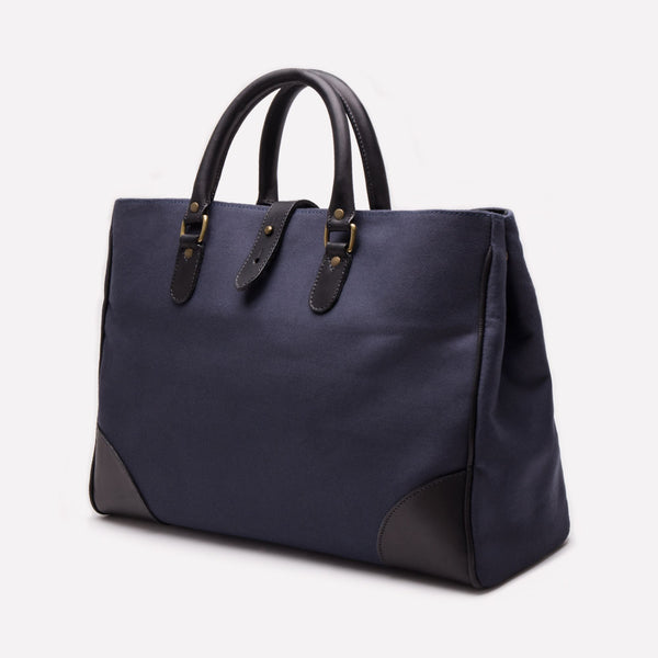 Ettinger Pursuits Piccadilly Canvas Tote Navy/Black