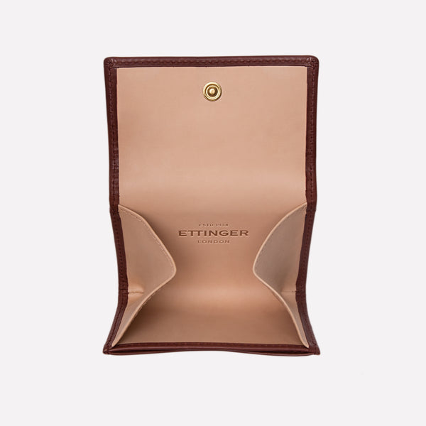 Ettinger Saint Crispin Coin Purse With Card Pocket Bracken/Eggshell