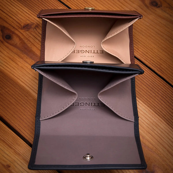 Ettinger Saint Crispin Coin Purse With Card Pocket Bracken/Eggshell