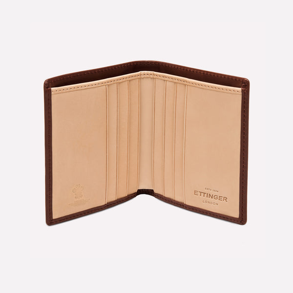 Ettinger Saint Crispin Mini Wallet With 6 C/C Bracken/Eggshell