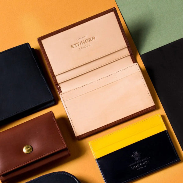 Ettinger Saint Crispin Visiting Card Case Bracken/Eggshell