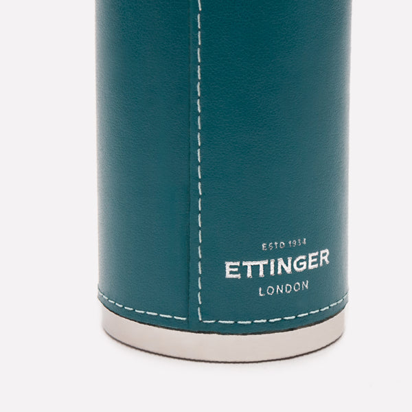 Ettinger Sterling 8oz Hunter Flask With 4 Cups Turquoise