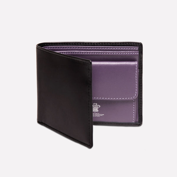 Ettinger Sterling Billfold Wallet With 3 C/C & Purse Purple