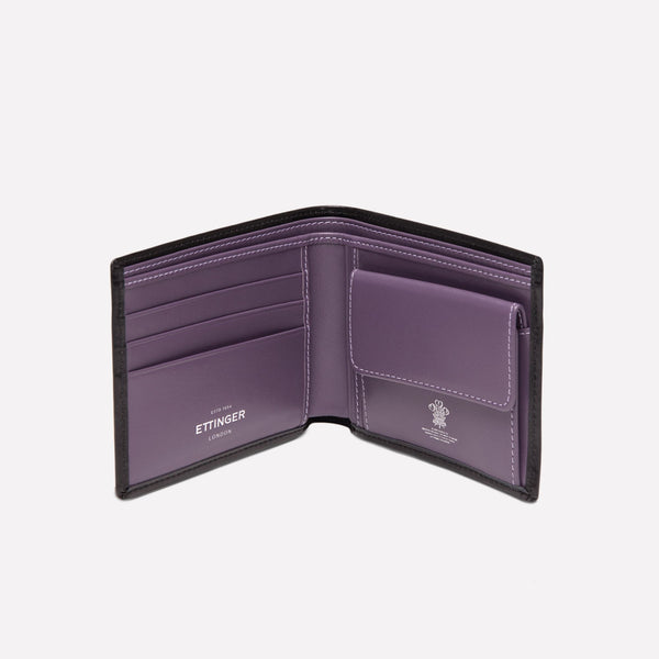 Ettinger Sterling Billfold Wallet With 3 C/C & Purse Purple