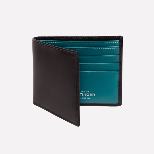 Ettinger Sterling Billfold Wallet With 6 C/C Turquoise