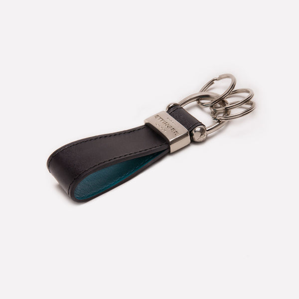 Ettinger Sterling Flat Credit Card Case & Stirrup Keyring Turquoise