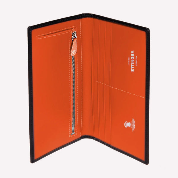 Ettinger Sterling Long Wallet With Zipped Pocket Orange