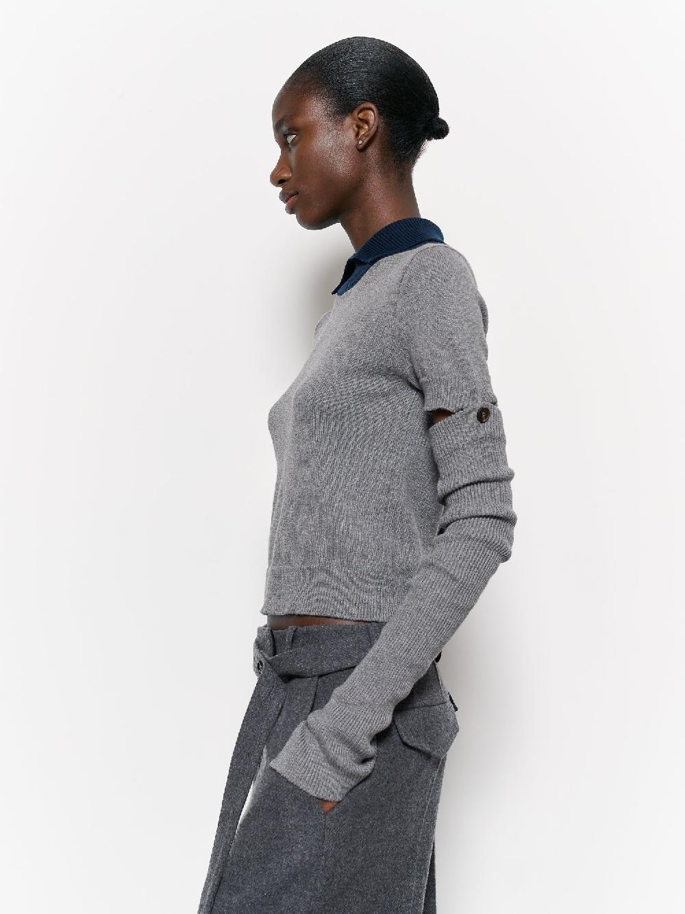 Eudon Choi Cleo Polo Knit Grey