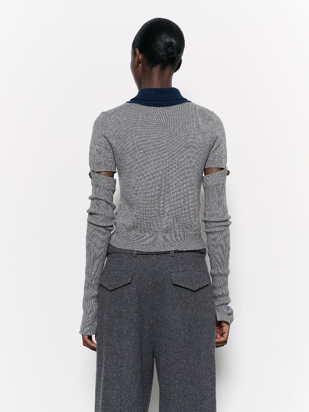 Eudon Choi Cleo Polo Knit Grey