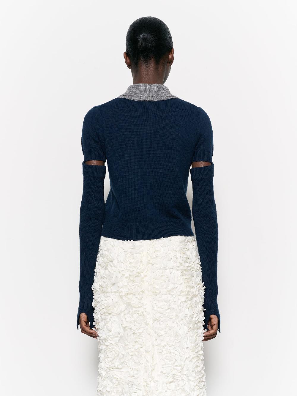 Eudon Choi Cleo Polo Knit Navy