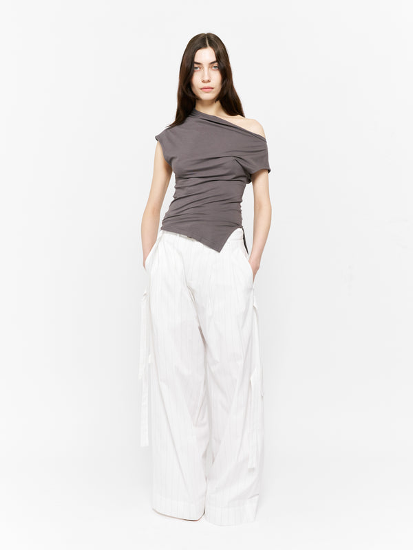 Eudon Choi Iris Top Dark Grey