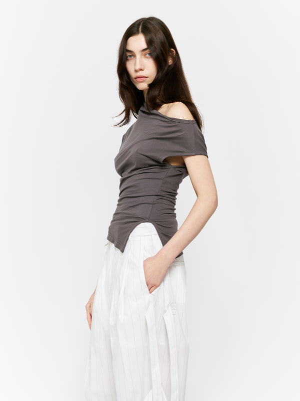 eudon choi Iris Top Dark Grey