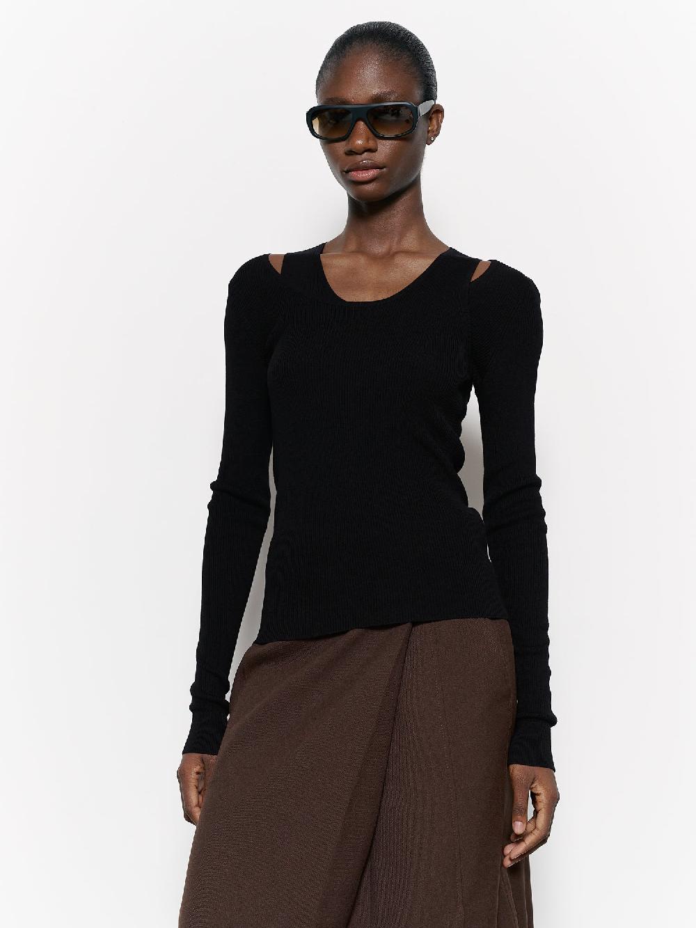 eudon choi Mae Top Black