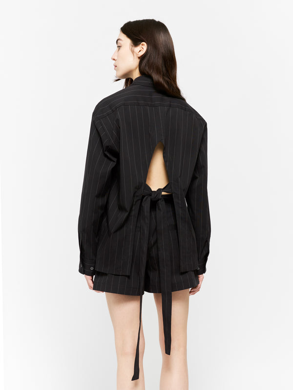 Eudon Choi Sylvi Shirt Black And White Stripe