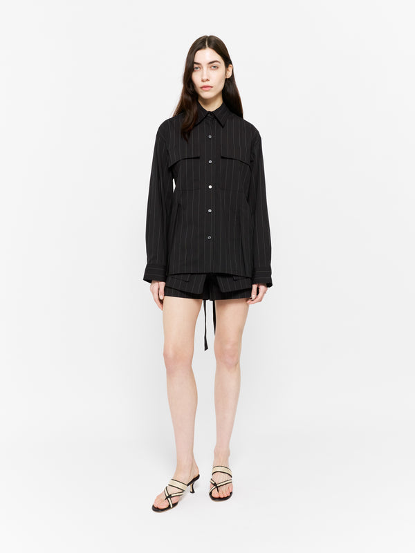 Eudon Choi Sylvi Shirt Black And White Stripe