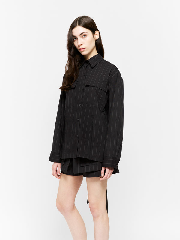 eudon choi Sylvi Shirt Black and White Stripe