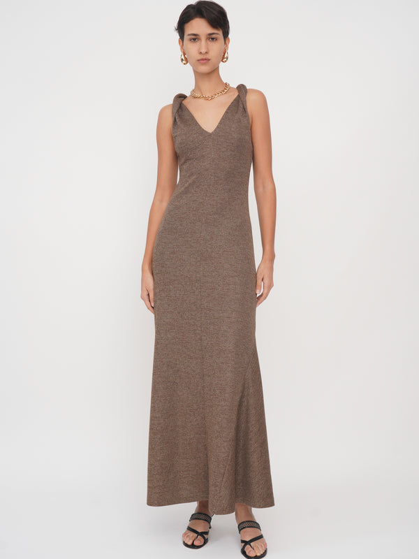 eudon choi Tamara Dress Brown Sugar