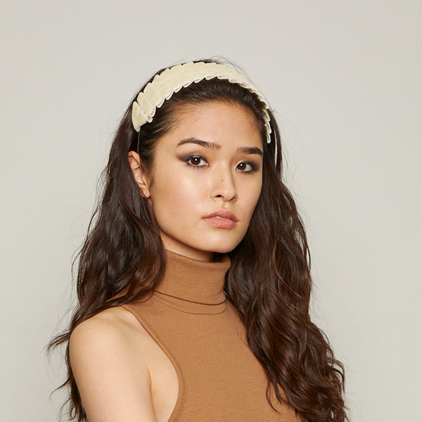 Eugenia Kim Birdie Pleated Velvet Headband