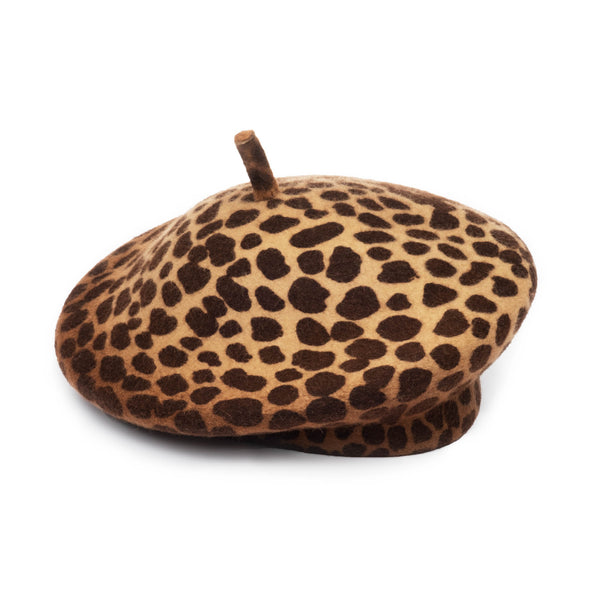 eugenia kim Dionne Leopard Felt Beret