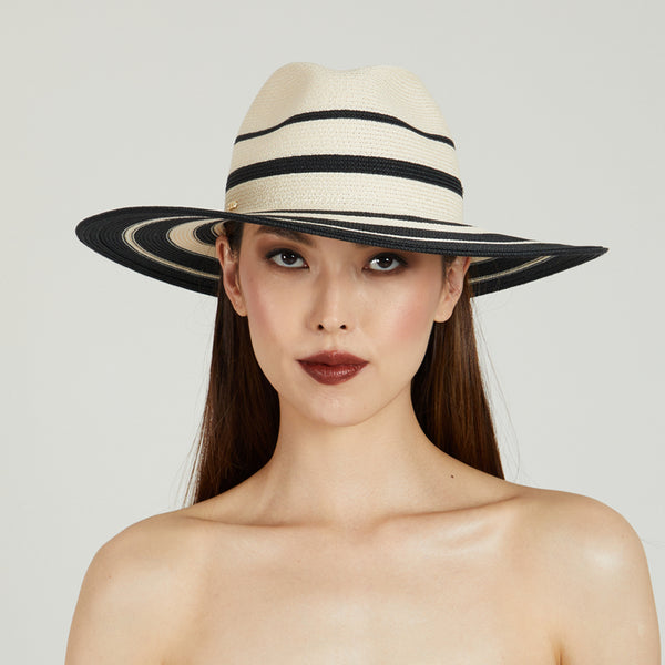Eugenia Kim Emmanuelle Striped Packable Fedora