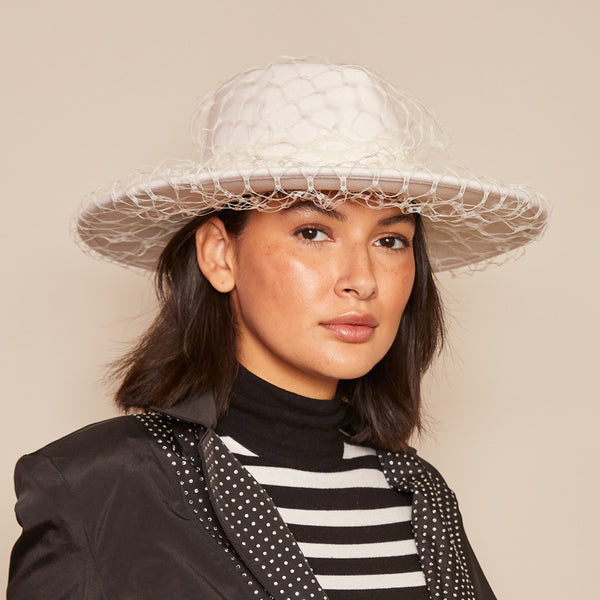 Eugenia Kim Harlowe Veil Wool Felt Fedora