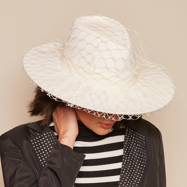 Eugenia Kim Harlowe Veil Wool Felt Fedora