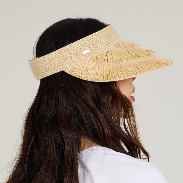 Eugenia Kim Lexi Lacquered Straw Visor