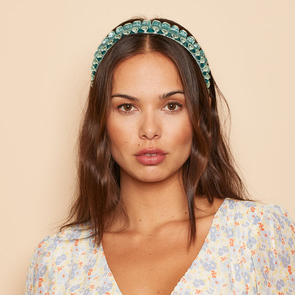 Eugenia Kim Rafaela Metallic Velvet Headband