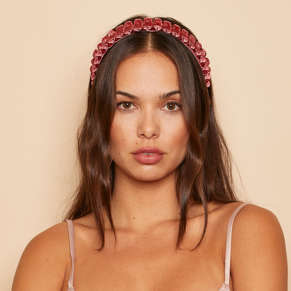 Eugenia Kim Rafaela Metallic Velvet Headband