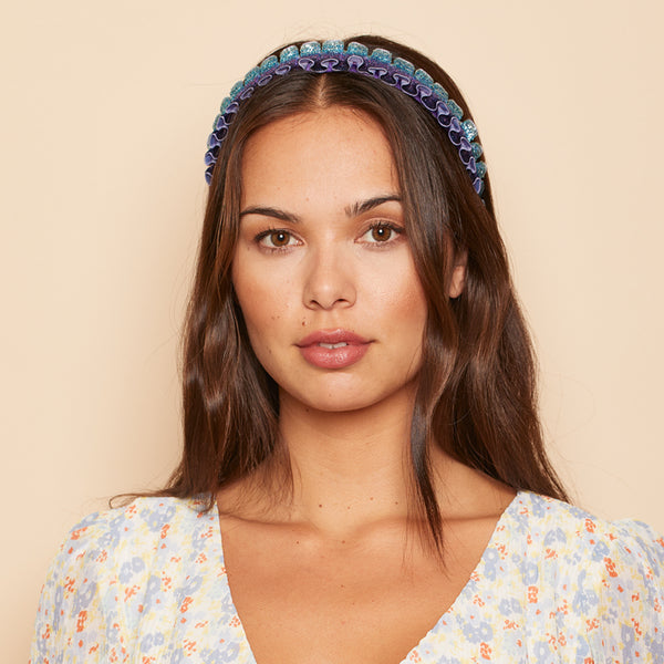 Eugenia Kim Rafaela Metallic Velvet Headband