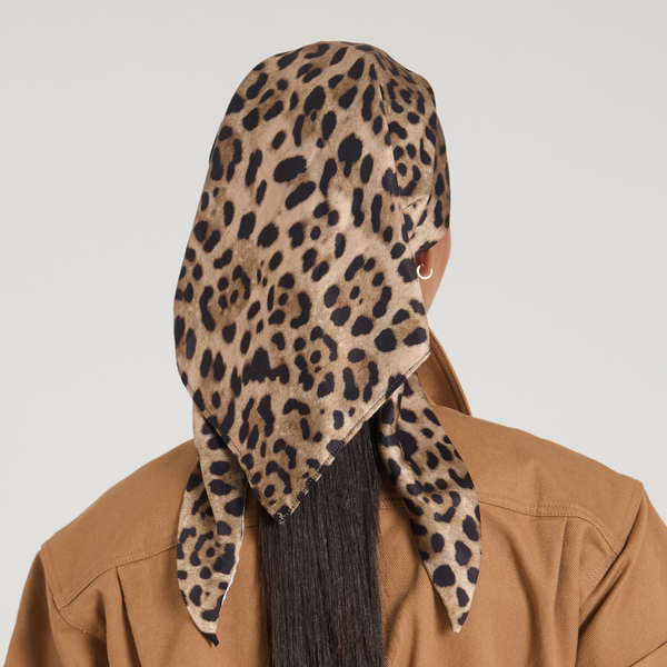 Eugenia Kim Raquel Leopard-Print Satin Headscarf
