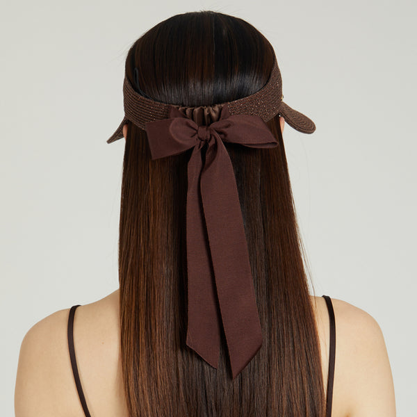 Eugenia Kim Ricky Metallic Toyo Packable Visor