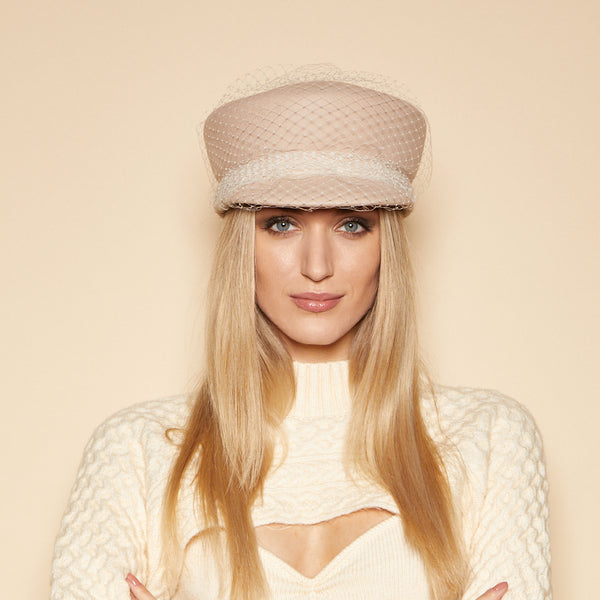 Eugenia Kim Sabrina In Nude W/Ivory Birdcage