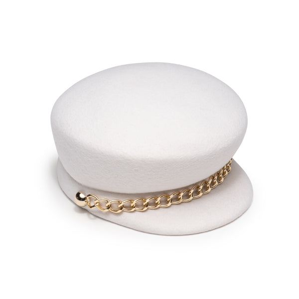 eugenia kim Sabrina in Winter White w/Gold Chain