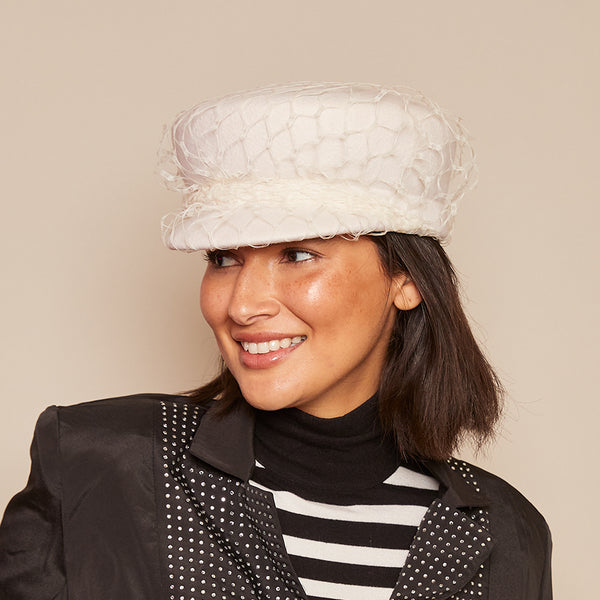 Eugenia Kim Sabrina In Winter White W/Veil