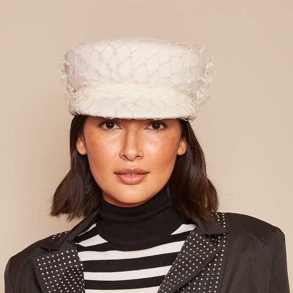 Eugenia Kim Sabrina In Winter White W/Veil