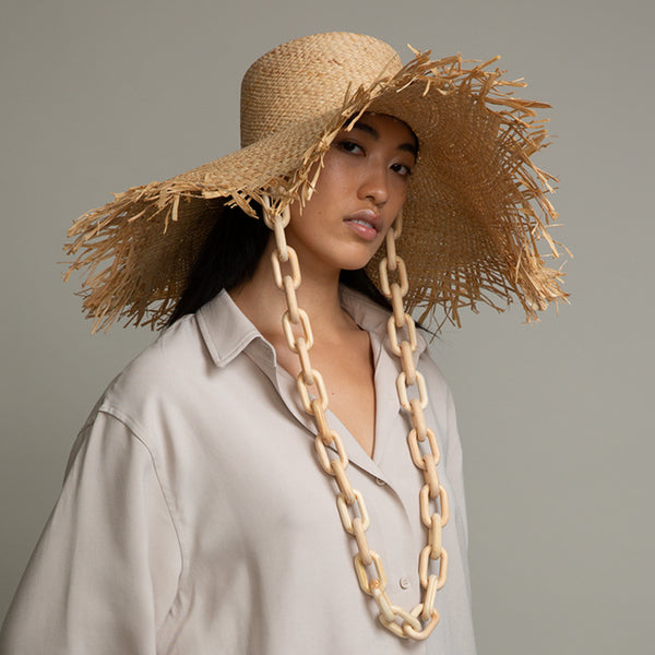 Eugenia Kim Valentina Raffia Wide-Brim Sunhat
