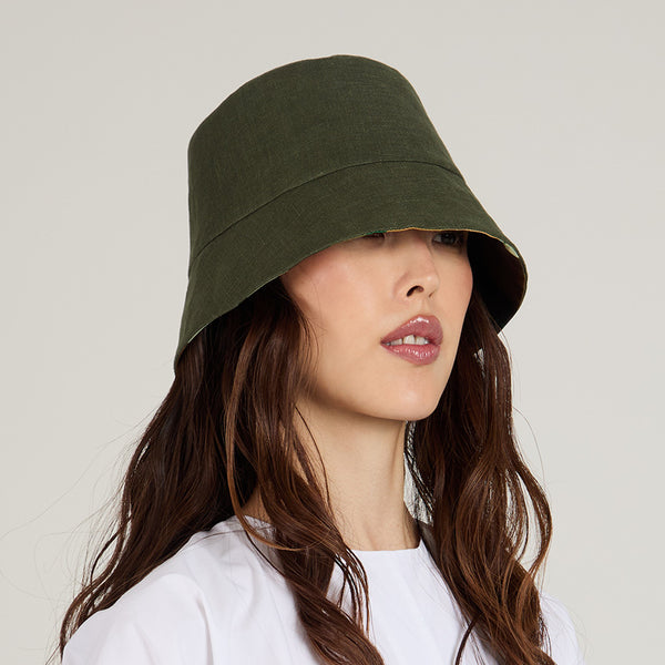 Eugenia Kim Yuki Linen Reversible Bucket Hat