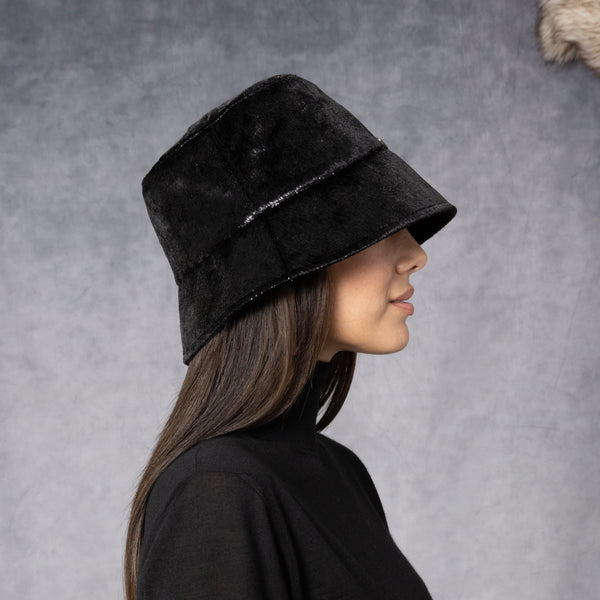 Eugenia Kim Yuki Velvet Packable Bucket Hat