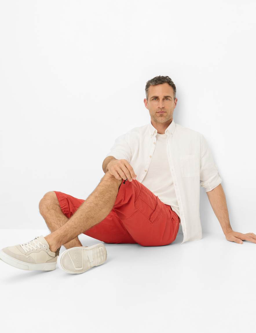 Eurex By Brax Men's Fashion Bermudas | Pants Style BILL Red Regular Fit