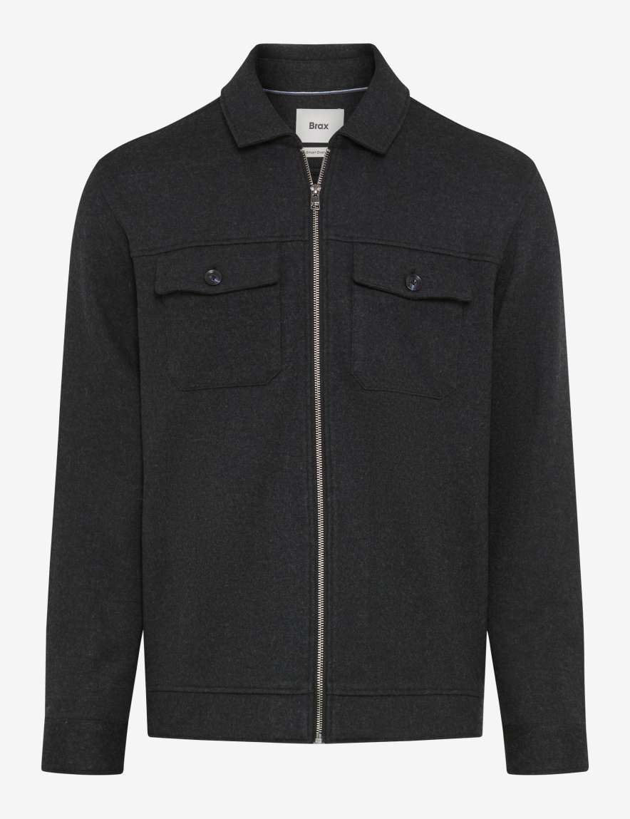 eurex by brax Men's fashion Cardigans | Jackets Style SANTIAGO Dark Gray