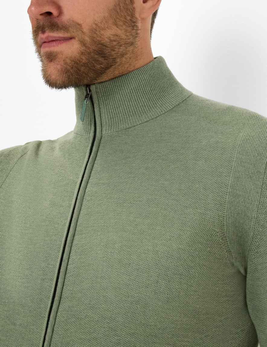 Eurex By Brax Men's Fashion Cardigans Style JAKE Green ➜ - Buy At Brax