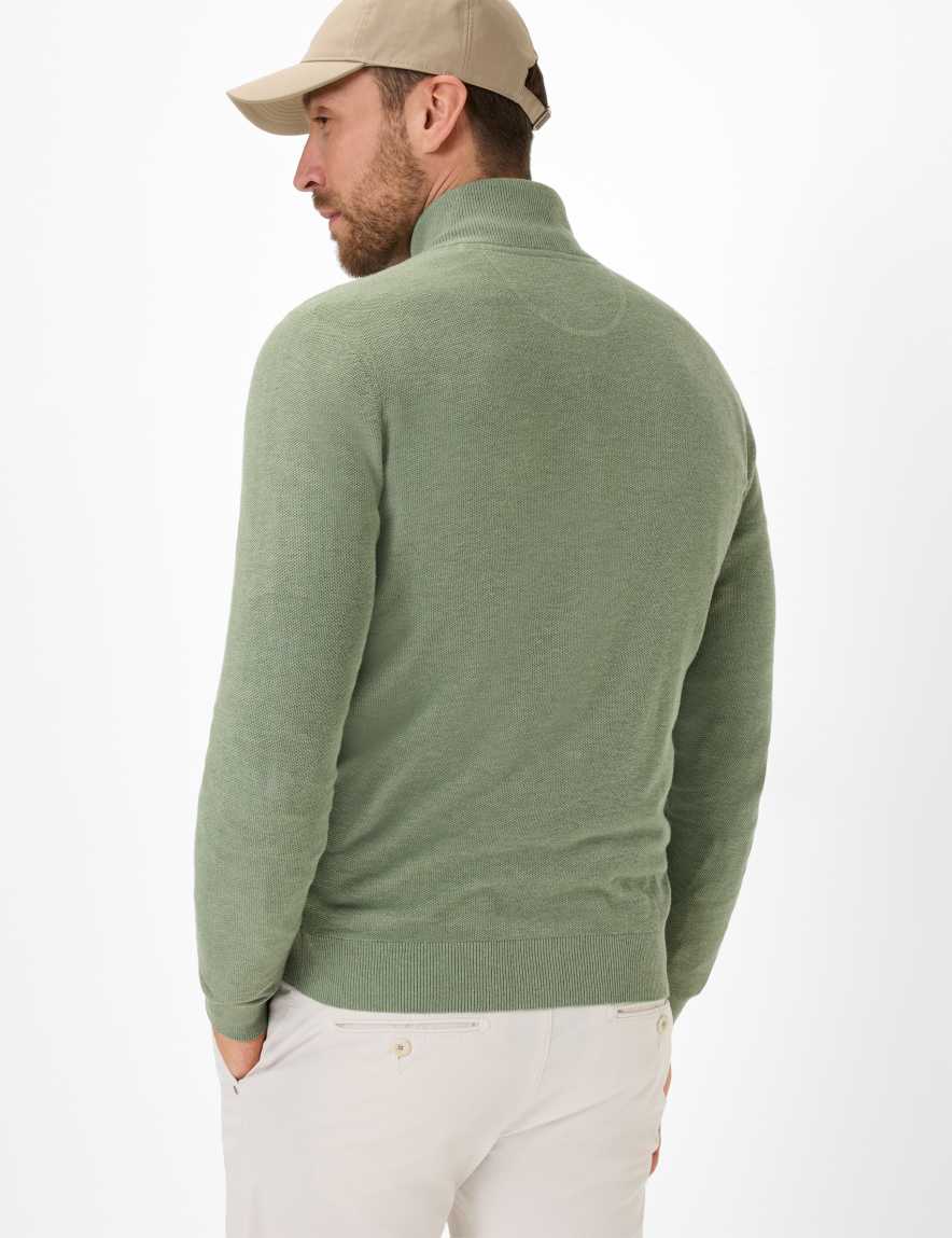 Eurex By Brax Men's Fashion Cardigans Style JAKE Green ➜ - Buy At Brax